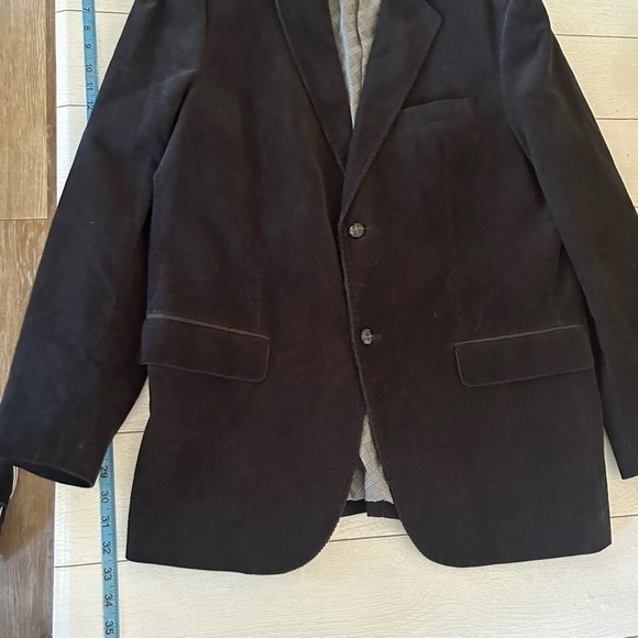 Tasso elba men’s cotton blue blazer with elbow pads to button closure - Picture 12 of 13